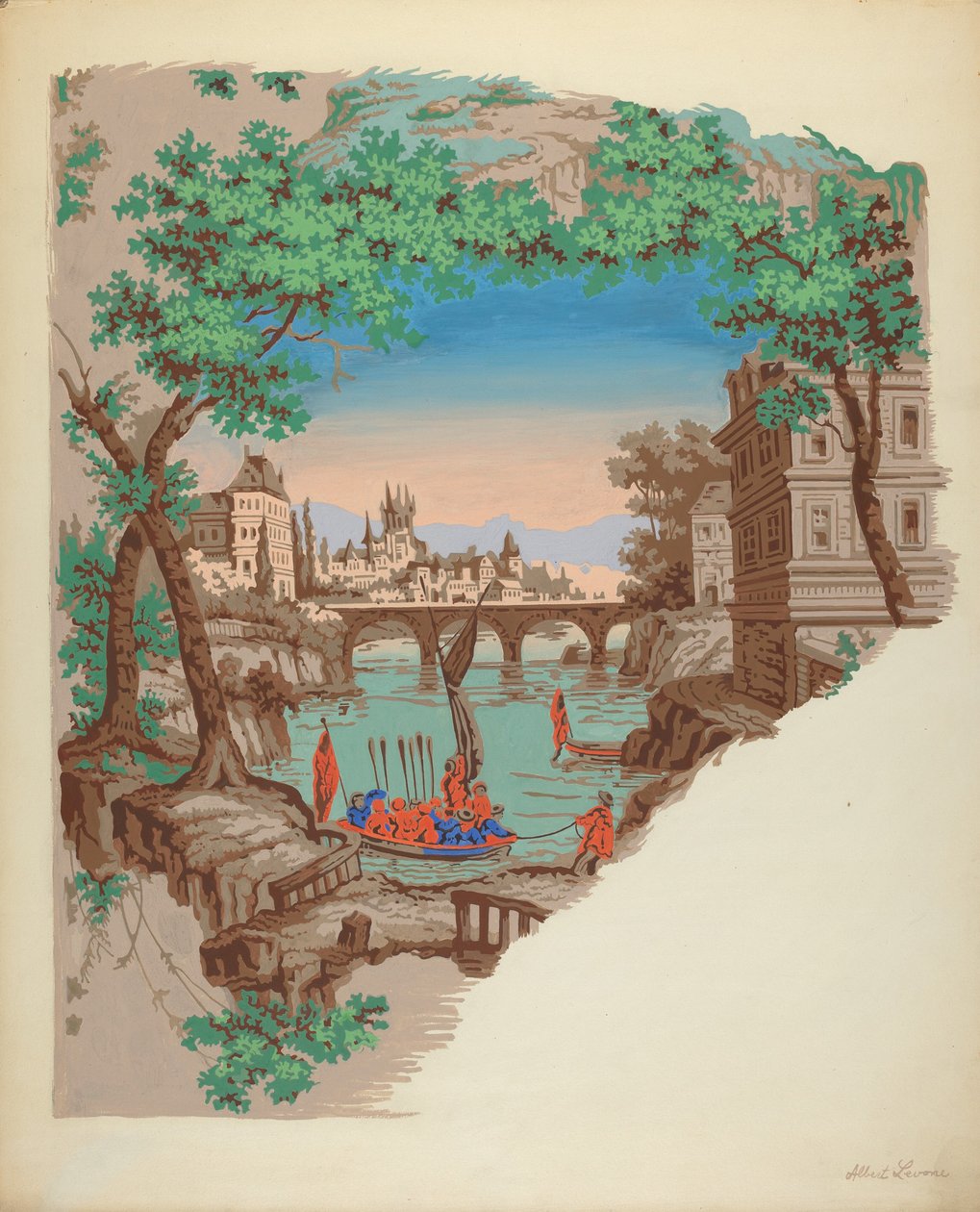 Tapetti, c. 1936. tekijältä Albert J. Levone