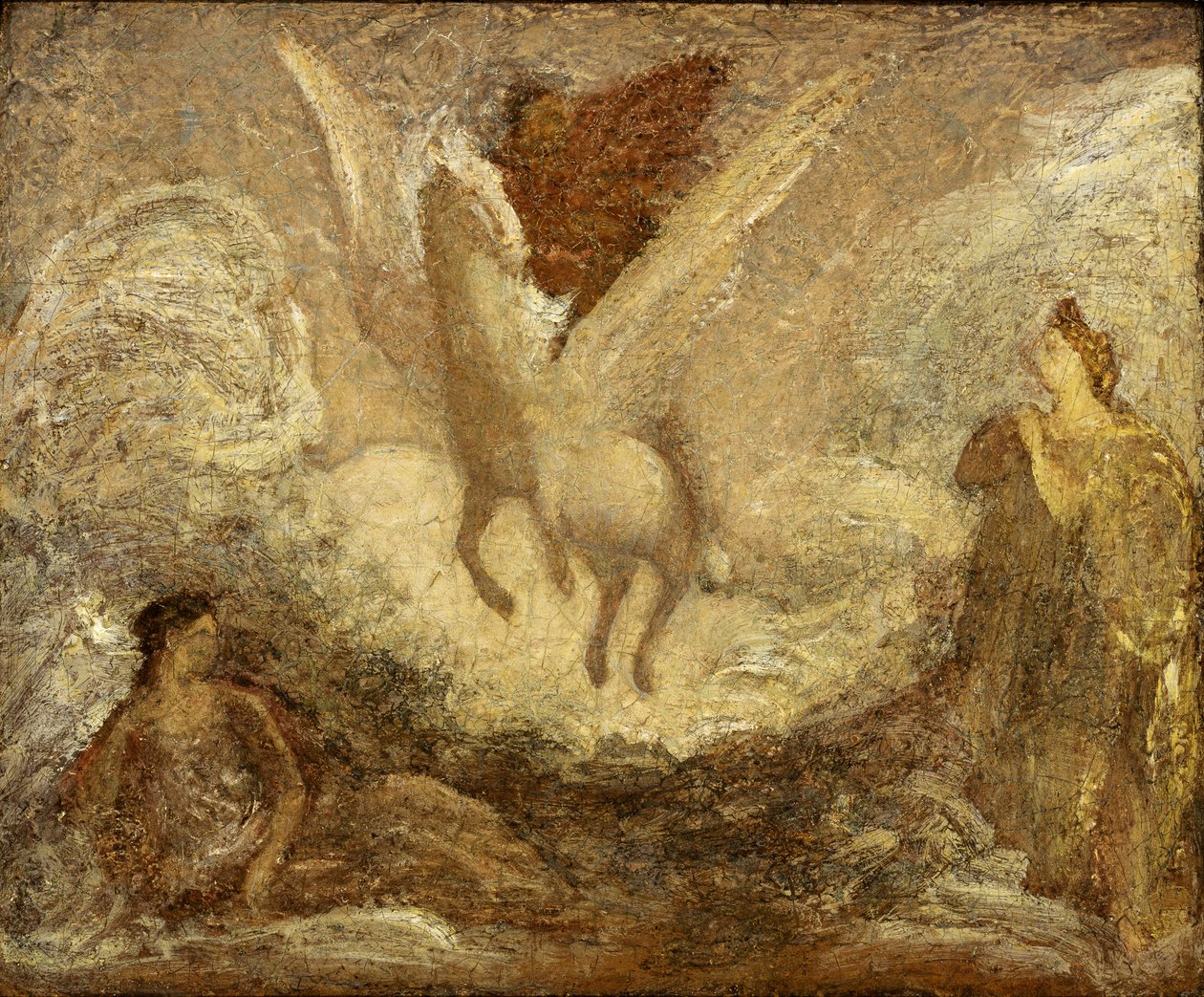 Pegasus lähdössä vuonna 1901. tekijältä Albert Pinkham Ryder