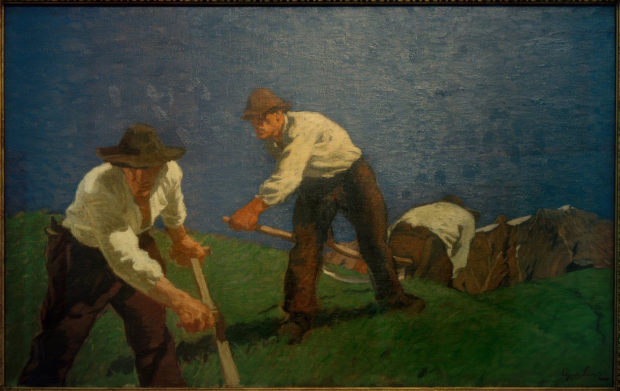 Bergmäher tekijältä Albin Egger Lienz