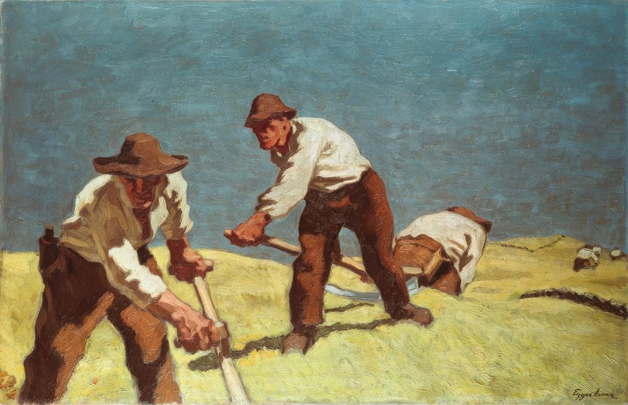 Niittovuoriviljelijät tekijältä Albin Egger Lienz