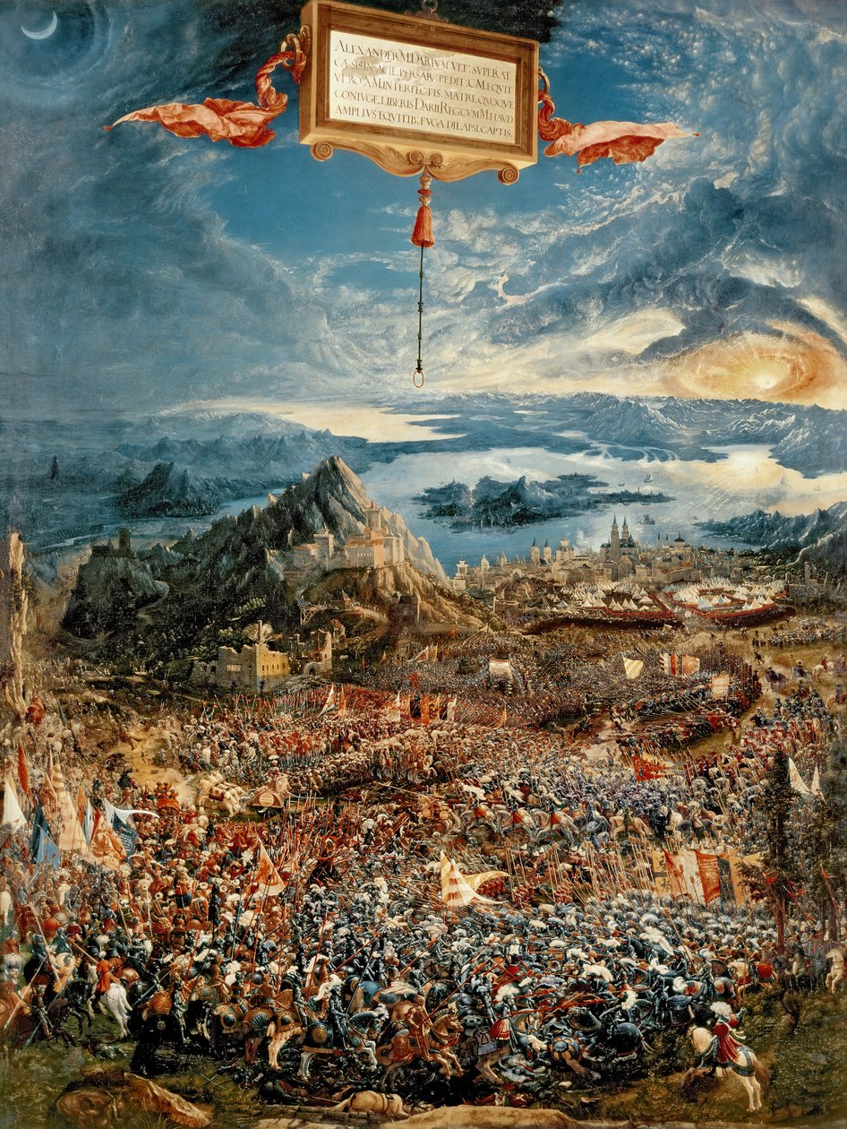 Issuksen taistelu eli Aleksanteri Suuren voitto, 1529 tekijältä Albrecht Altdorfer