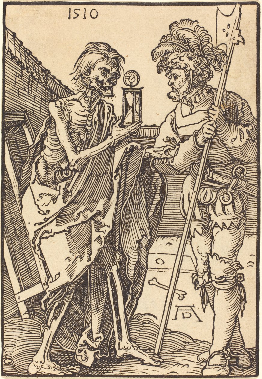 Kuolema ja Lansquenet tekijältä Albrecht Dürer