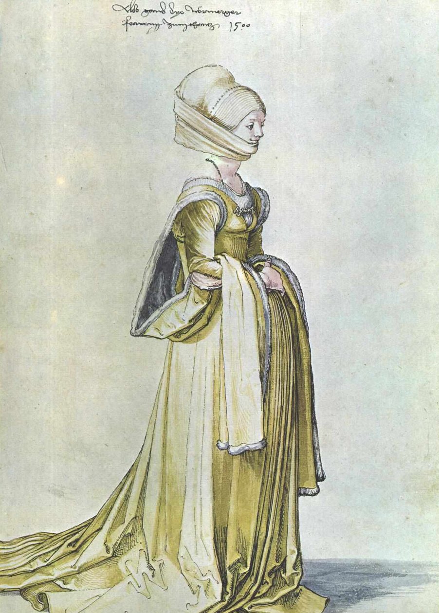 Eine Nürnberger Frau im Tanzkleid tekijältä Albrecht Dürer
