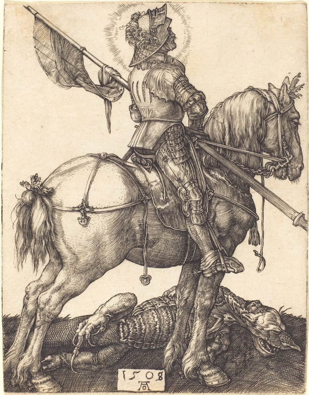 Pyhä George hevosella tekijältä Albrecht Dürer