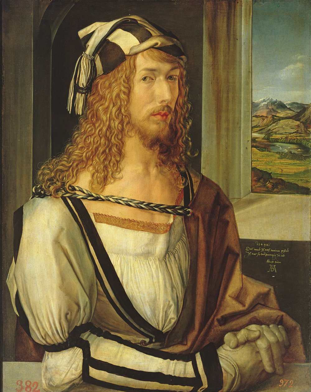 Omakuva käsineillä tekijältä Albrecht Dürer