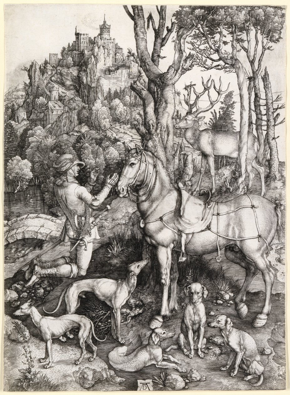 Pyhä Eustace tekijältä Albrecht Dürer