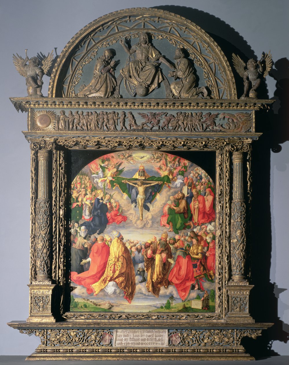 Landauer-alttaritaulu, Kaikkien pyhien päivä, 1511 tekijältä Albrecht Dürer