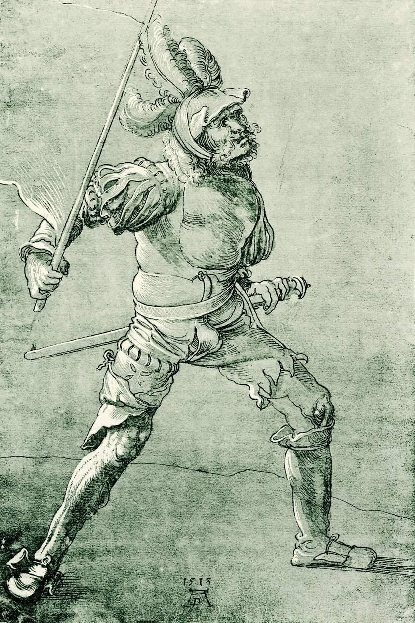 Saksalainen lipunkantaja tekijältä Albrecht Dürer
