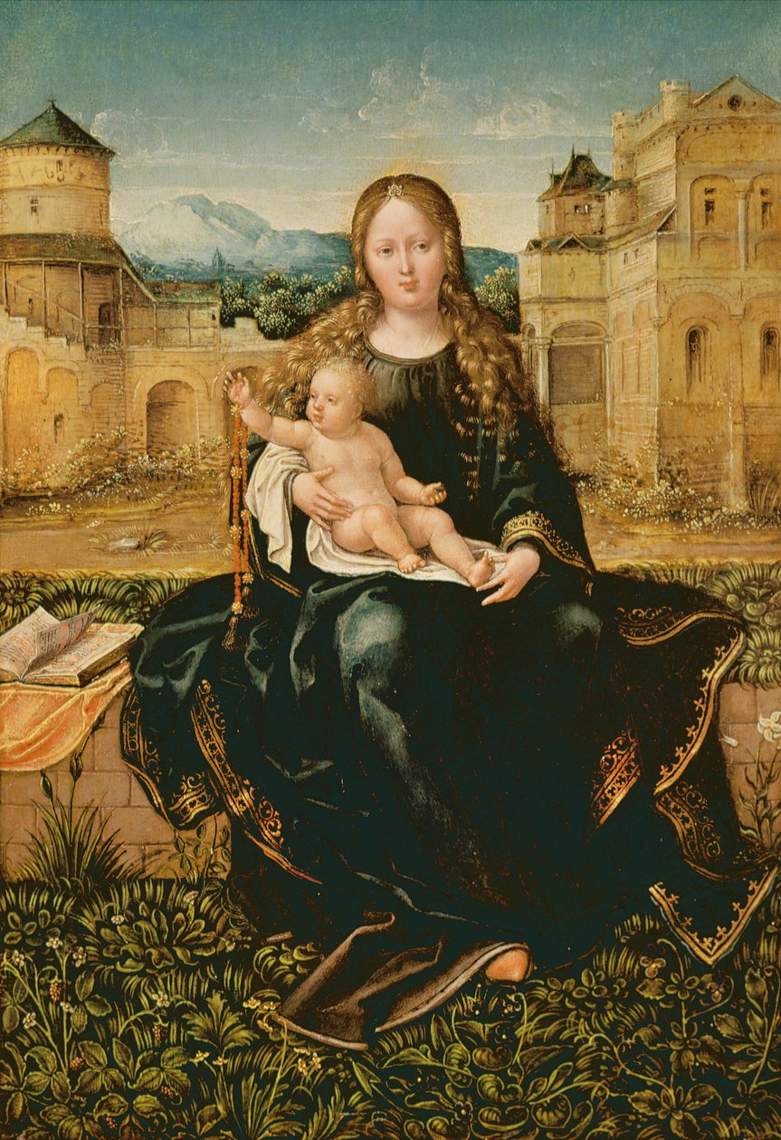 Neitsyt ja lapsi, n. 1498-1500 tekijältä Albrecht Dürer