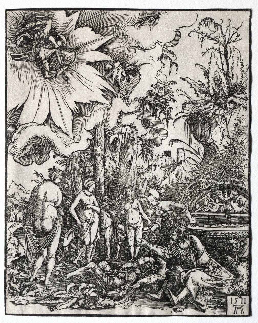 Pariisin tuomio, 1511. tekijältä Albrecht Altdorfer