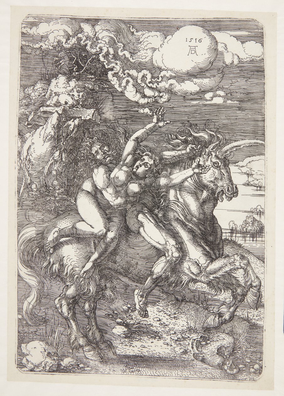Yksisarvisen sieppaus tekijältä Albrecht Dürer