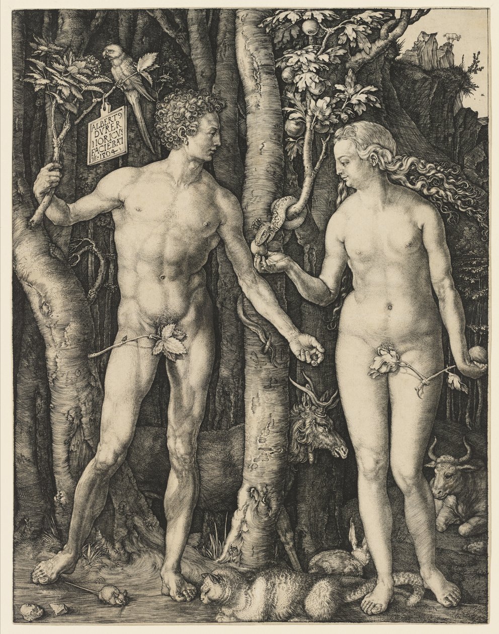 Aadam ja Eeva, 1504 tekijältä Albrecht Dürer