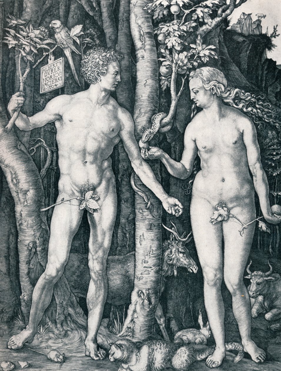 Aadam ja Eeva, 1504 1906 tekijältä Albrecht Dürer