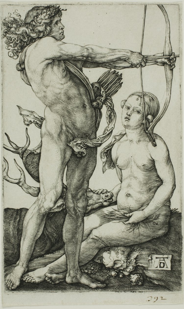 Apollo ja Diana tekijältä Albrecht Dürer