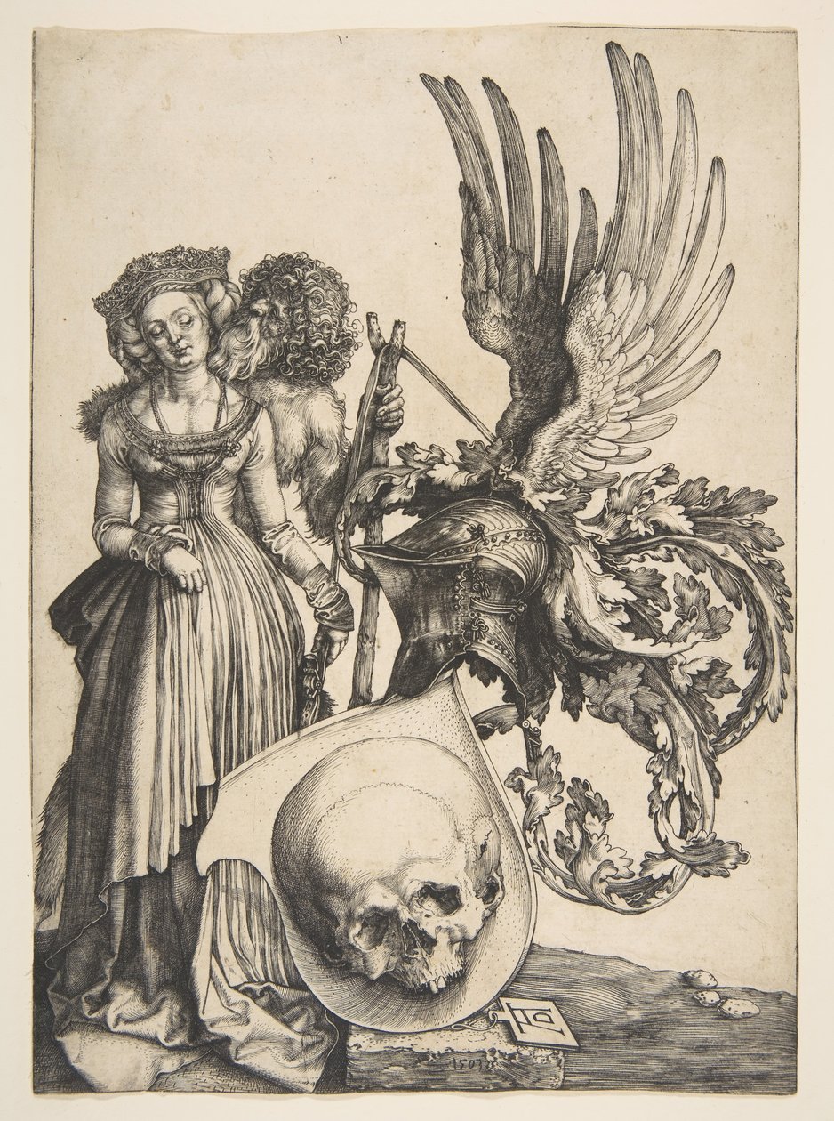 Vaakuna ja pääkallo, 1503. tekijältä Albrecht Dürer