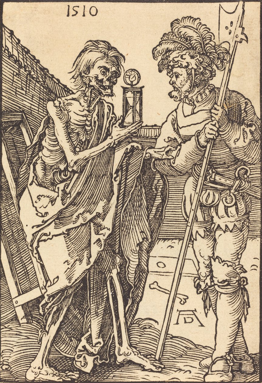 Kuolema ja Lansquenet, 1510. tekijältä Albrecht Dürer