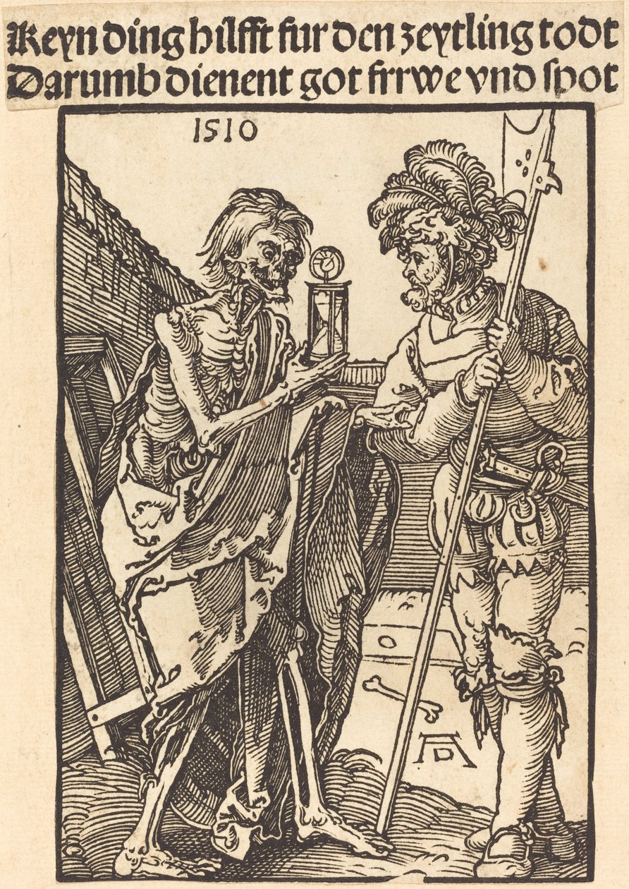 Kuolema ja Lansquenet, 1510. tekijältä Albrecht Dürer