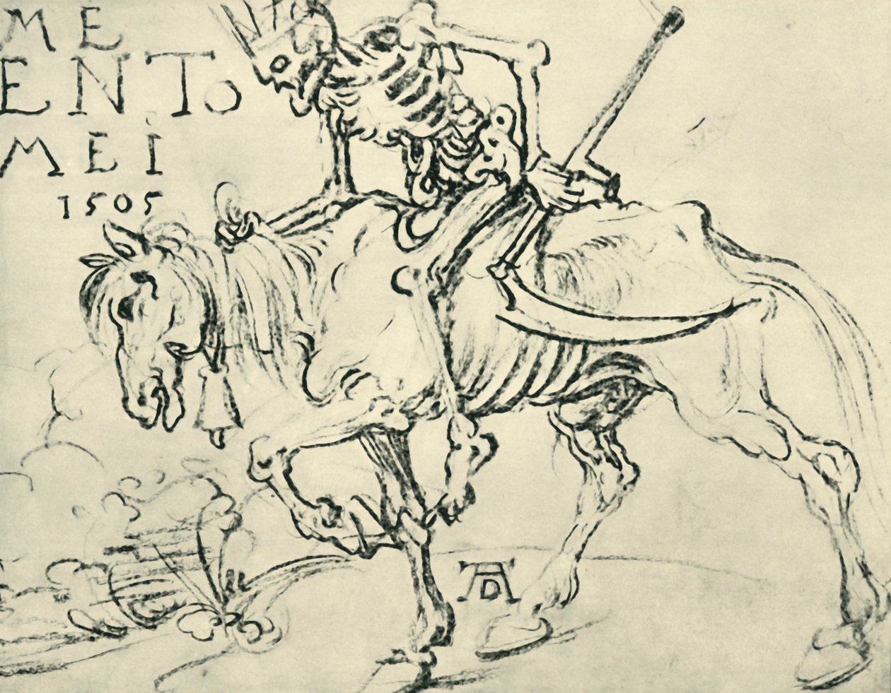 Kuolon ratsastus, 1505, 1943. tekijältä Albrecht Dürer