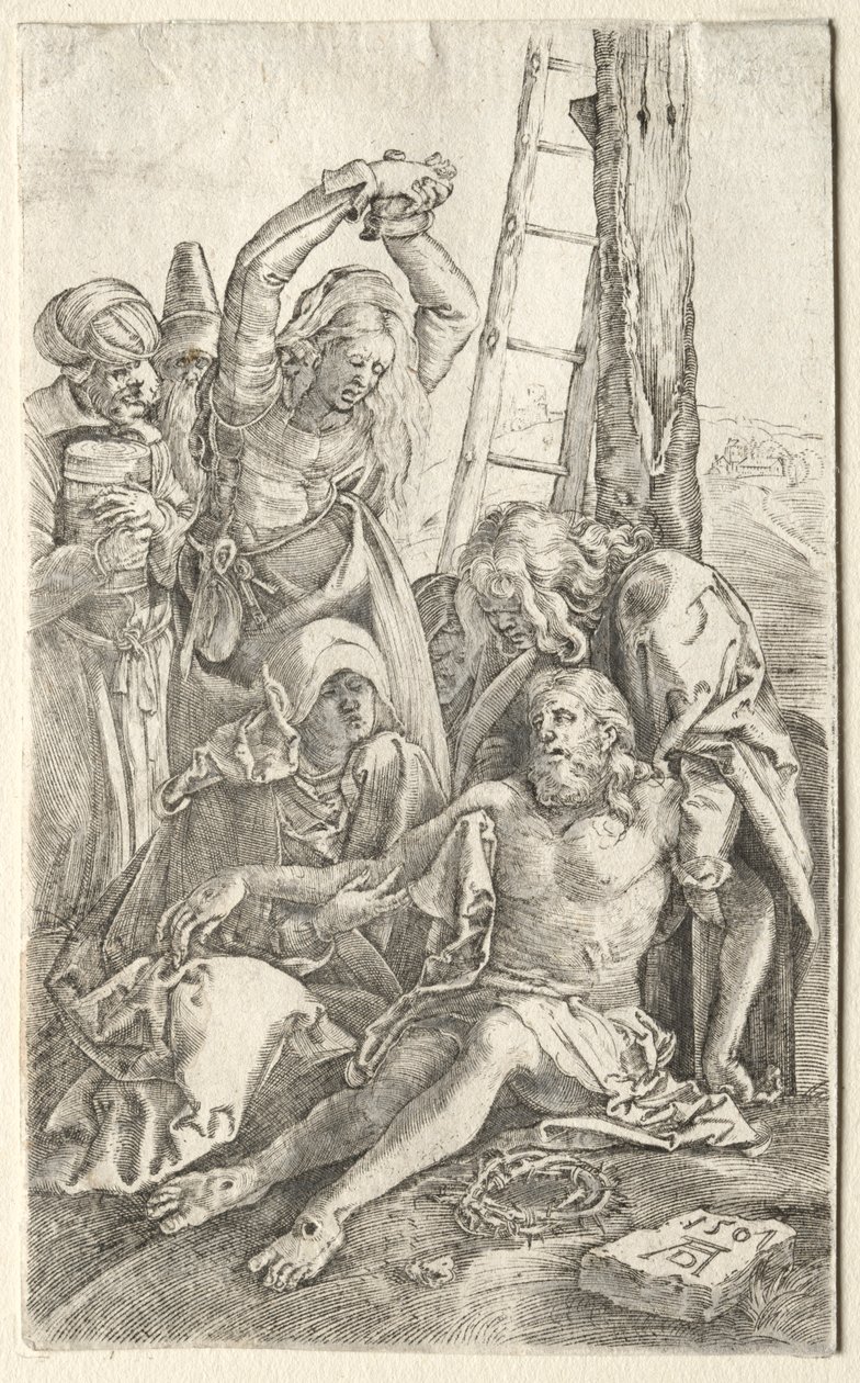 Laskeutuminen ristiltä, 1501. tekijältä Albrecht Dürer