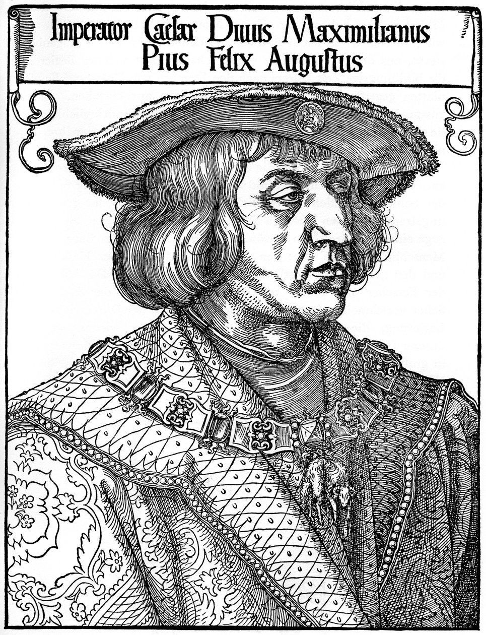 Keisari Maximilian I, 1519, 1936 tekijältä Albrecht Dürer