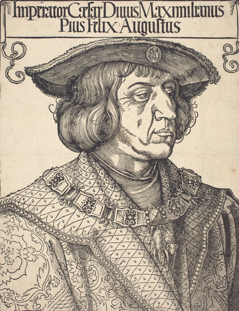 Keisari Maximilian I, n. 1518. tekijältä Albrecht Dürer