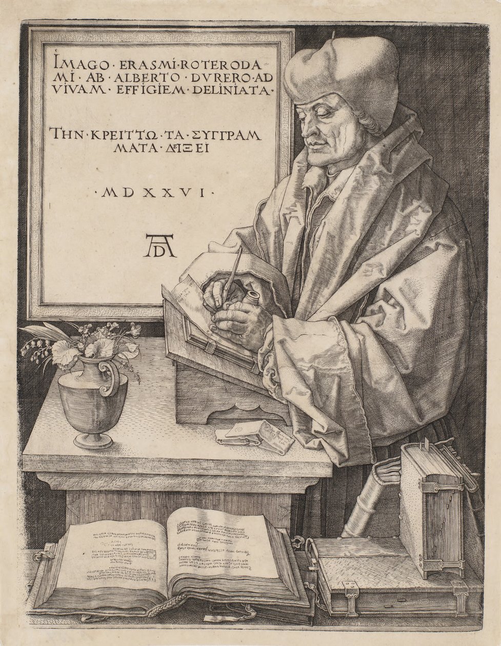 Erasmus Rotterdamilainen tekijältä Albrecht Dürer