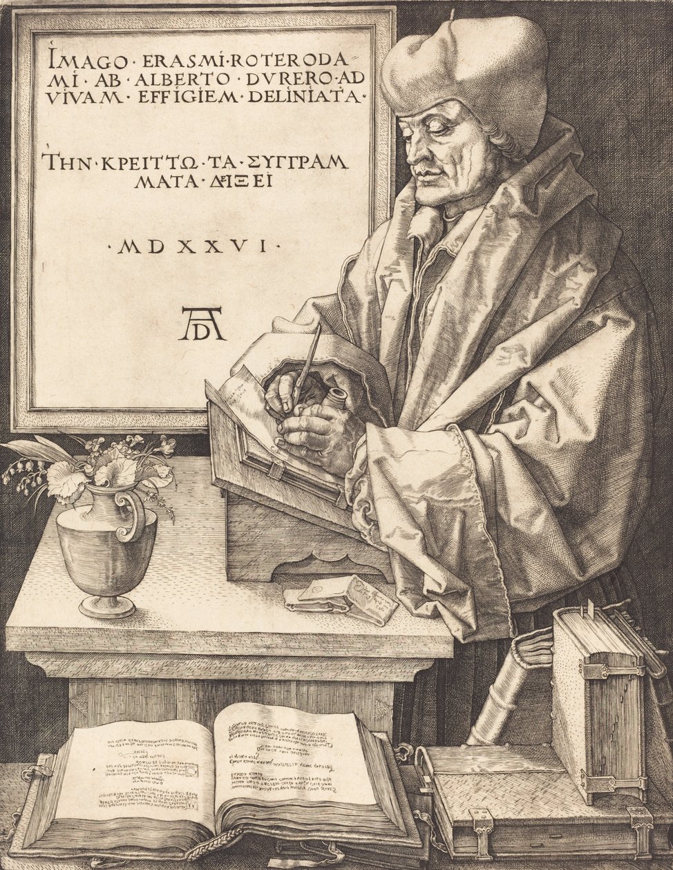 Erasmus Rotterdamilainen, 1526. tekijältä Albrecht Dürer
