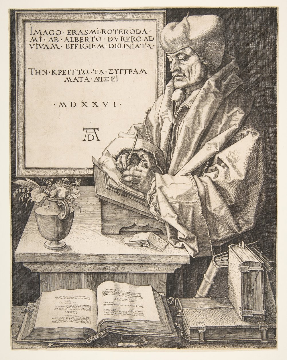 Erasmus Rotterdamilainen, 1526. tekijältä Albrecht Dürer