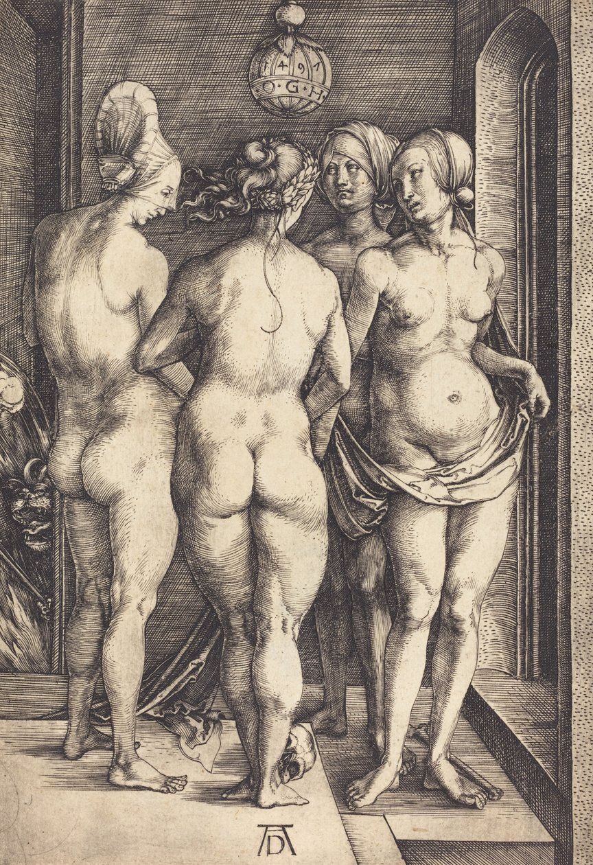 Neljä alaston naista, 1497. tekijältä Albrecht Dürer