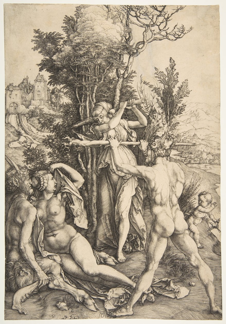 Hercules risteyksessä, n. 1498. tekijältä Albrecht Dürer