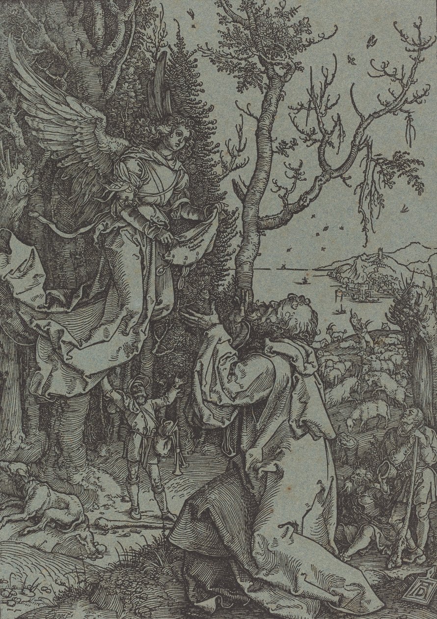 Joakim ja enkeli, n. 1504. tekijältä Albrecht Dürer