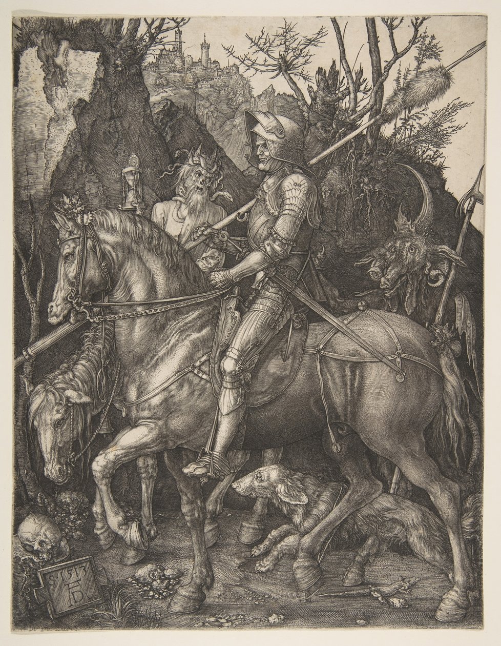 Ritari, kuolema ja paholainen, 1513. tekijältä Albrecht Dürer