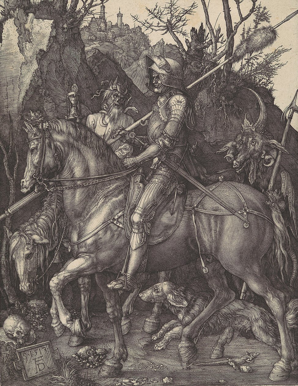 Ritari, kuolema ja paholainen, 1513, 1513. tekijältä Albrecht Dürer