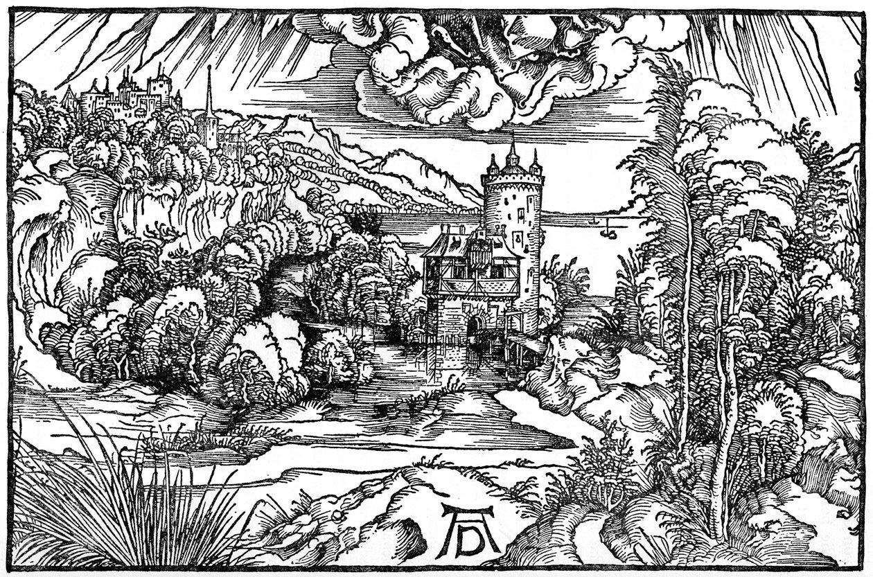 Maisema, 1498, 1936 tekijältä Albrecht Dürer