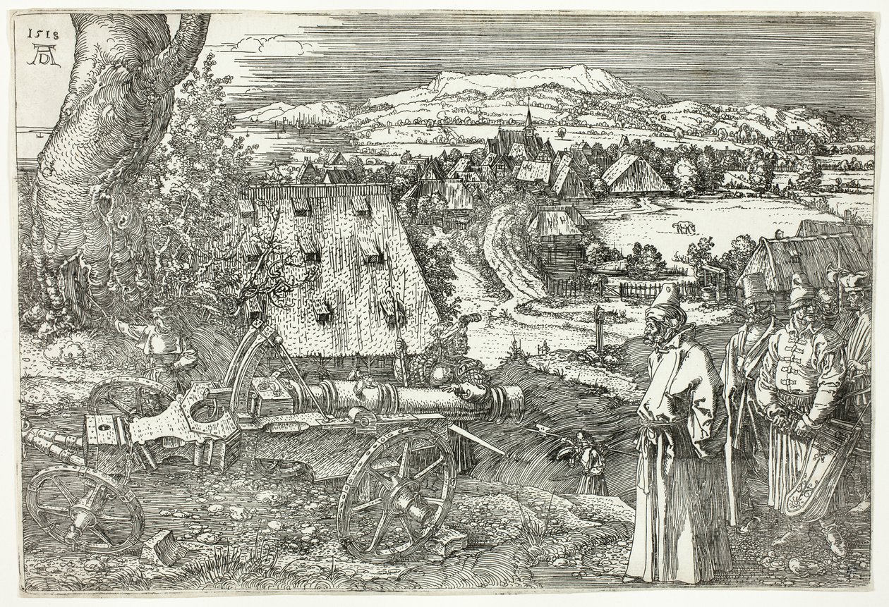 Maisema tykin kanssa (The Great Cannon) tekijältä Albrecht Dürer