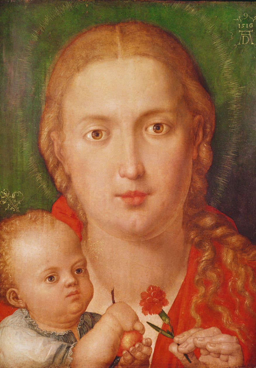 Neilikka Madonna, 1516 tekijältä Albrecht Dürer