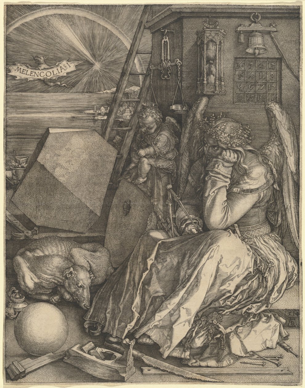 Melankolia I tekijältä Albrecht Dürer
