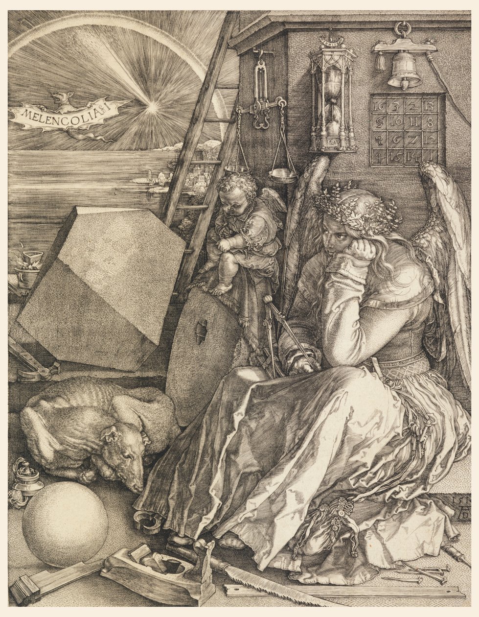 Melankolia I tekijältä Albrecht Dürer