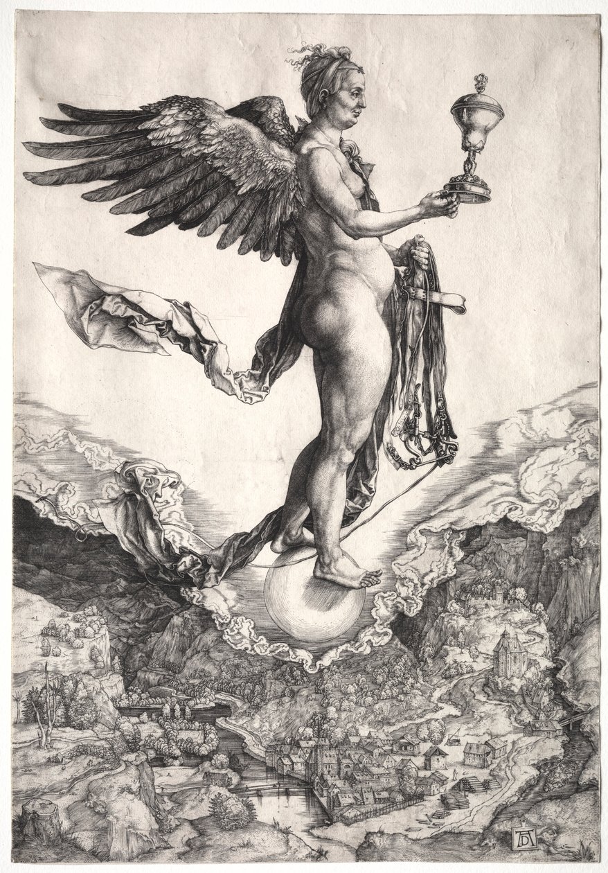 Nemesis, c. 1501-1502. tekijältä Albrecht Dürer