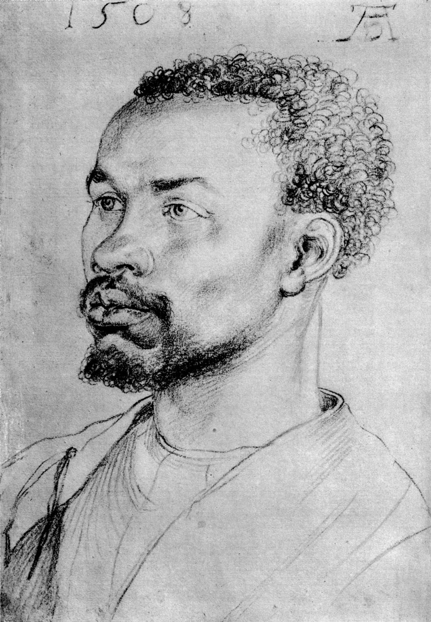 Mustan muotokuva, 1508, 1936 tekijältä Albrecht Dürer