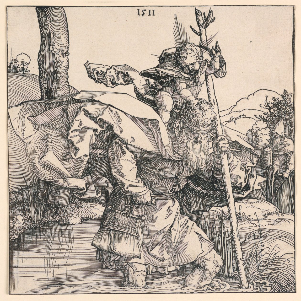 Pyhä Christopher tekijältä Albrecht Dürer