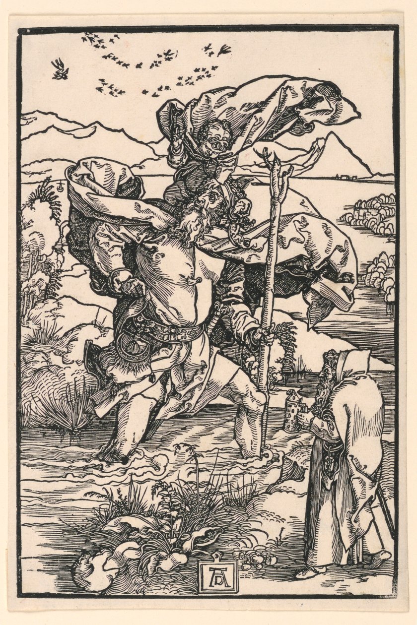 Pyhä Christopher tekijältä Albrecht Dürer