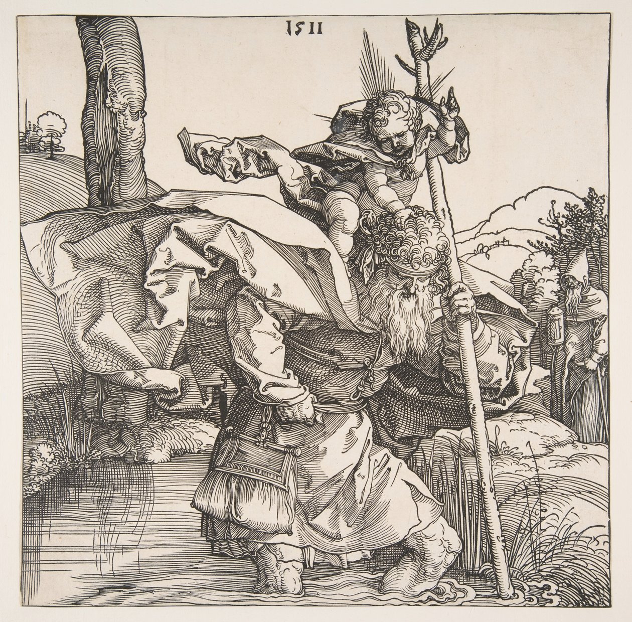 Pyhä Kristofer, 1511. tekijältä Albrecht Dürer