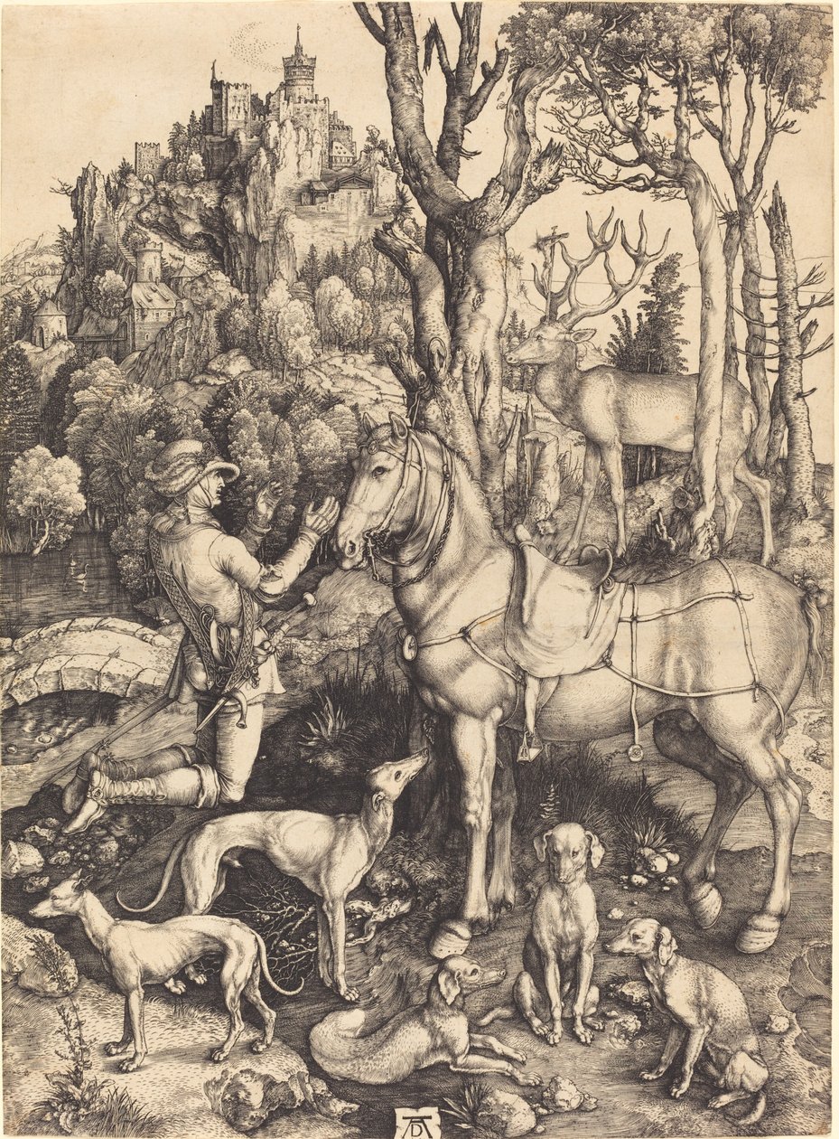 Pyhä Eustace tekijältä Albrecht Dürer