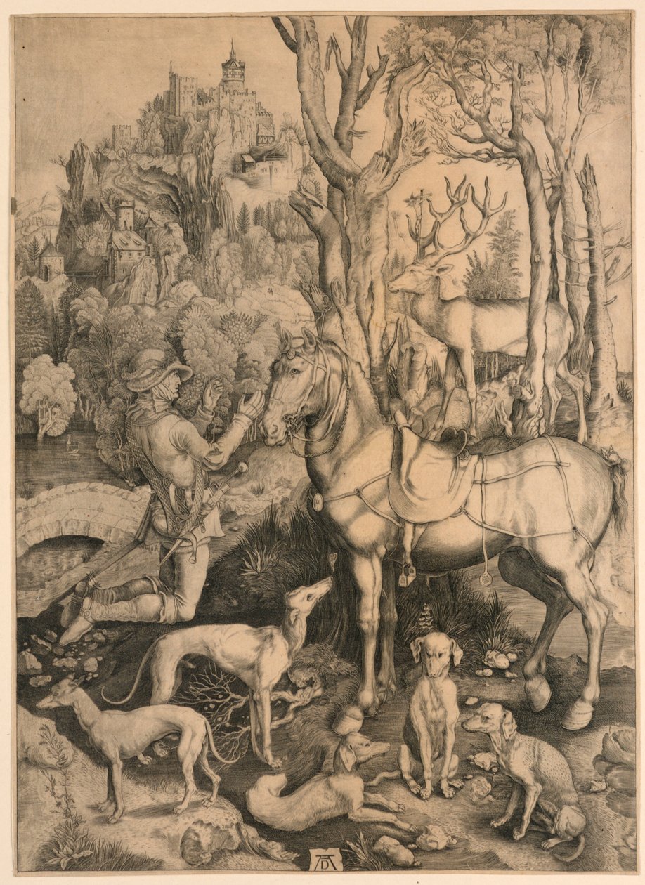 Pyhä Eustace tekijältä Albrecht Dürer