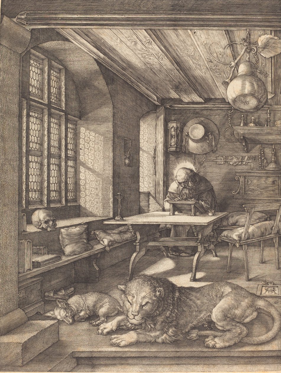 Pyhä Hieronymus tutkimuksessaan, 1514. tekijältä Albrecht Dürer
