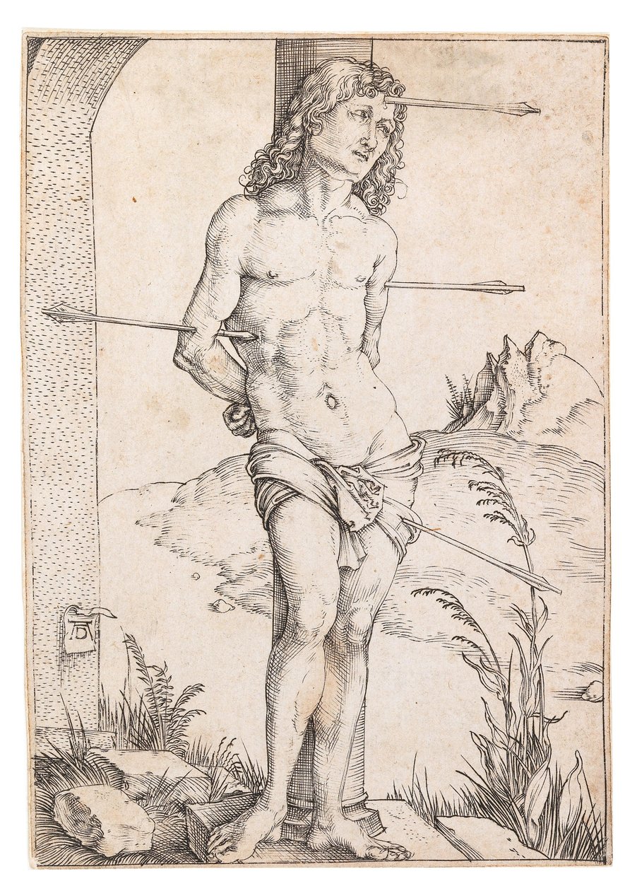 Pyhä Sebastian pylväässä, n. 1500. tekijältä Albrecht Dürer