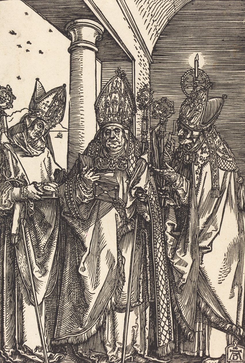 Pyhät Nikolaus, Ulrich ja Erasmus, n. 1508. tekijältä Albrecht Dürer