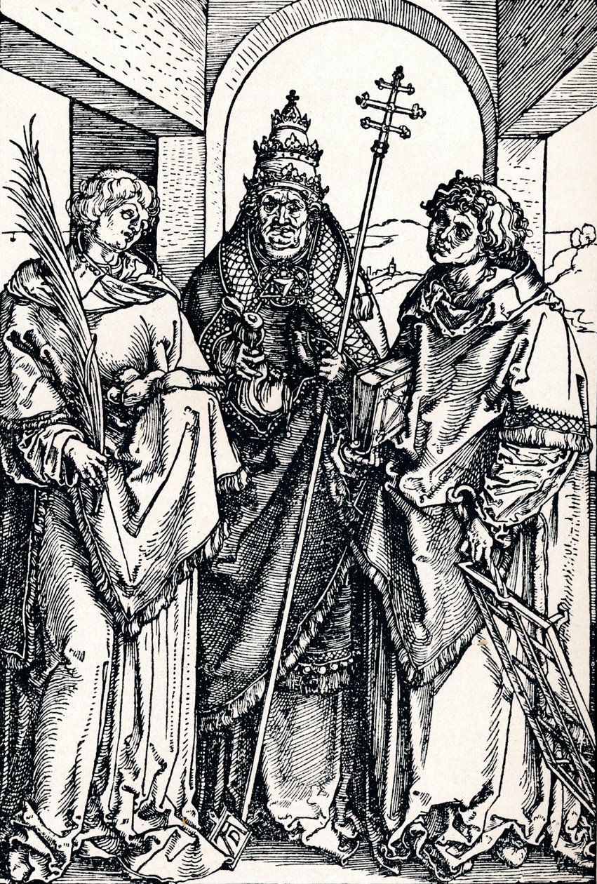 Pyhät Stefanus, Sixtus ja Lawrence, 1508 1906 tekijältä Albrecht Dürer