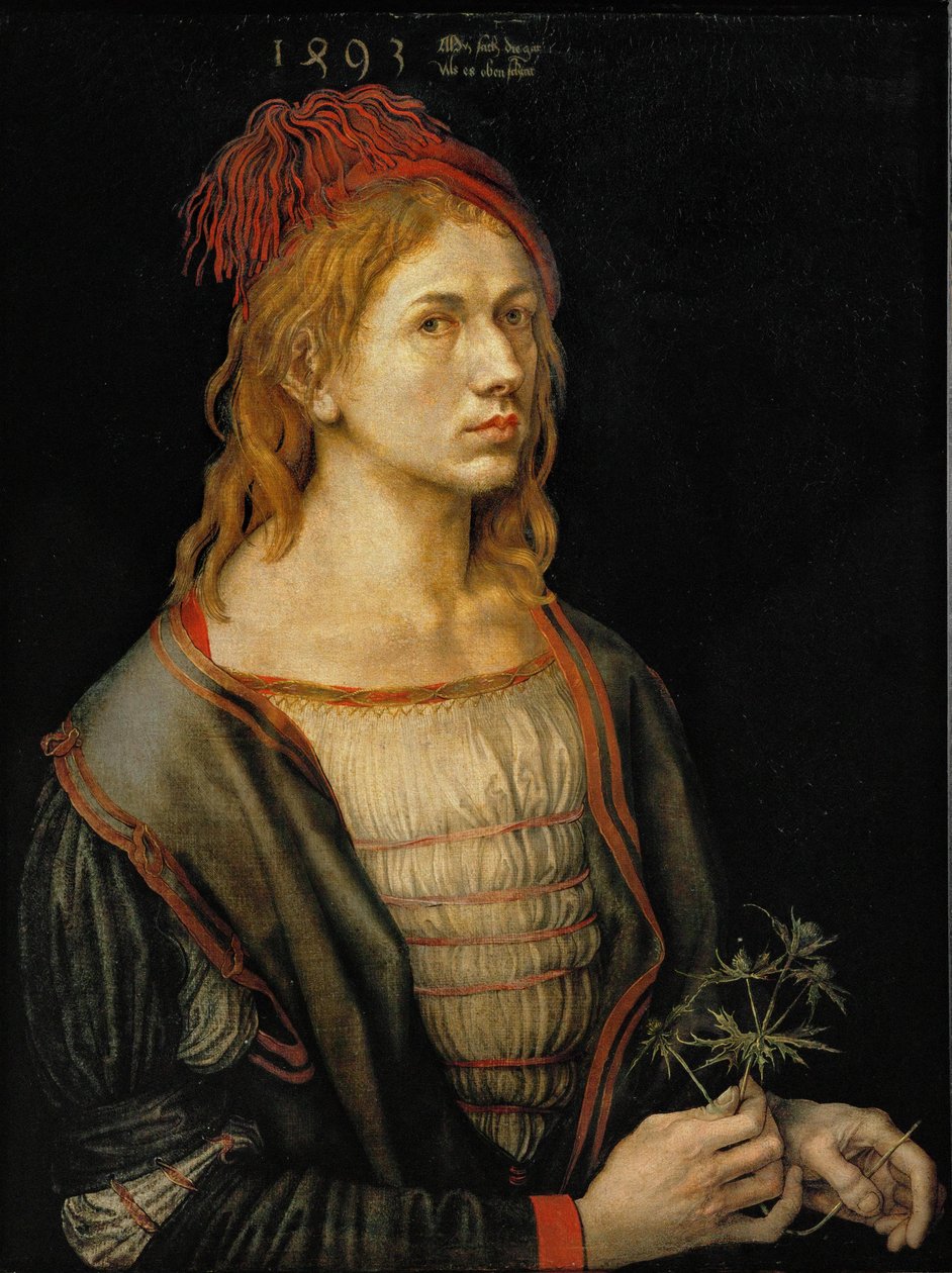 Selbstporträt mit Distel tekijältä Albrecht Dürer